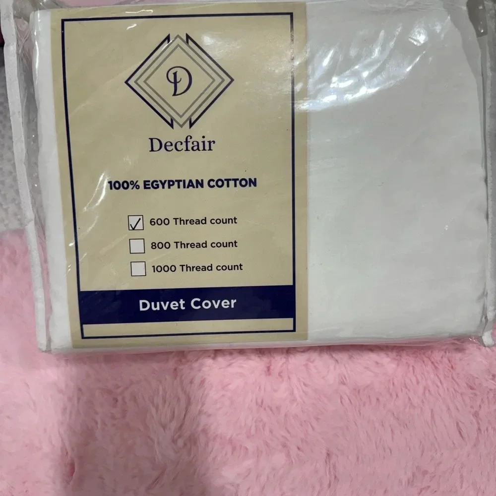 100% Egyptian Cotton Duvet Cover Set Queen/Full Size 600 Thread Sateen Weave